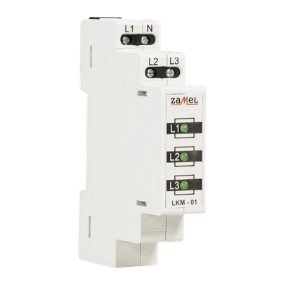 WSKAŹNIK ZASILANIA 230V/400V 3xLED ZIELONE TN  TYP: LKM-01-20