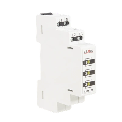 WSKAŹNIK ZASILANIA 230V/400V 3xLED ŻÓŁTE TN  TYP: LKM-01-30