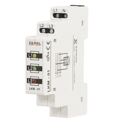 WSKAŹNIK ZASILANIA 230V/400V LED CZERWONA/ZIELONA/ŻÓŁTA TN  TYP: LKM-01-40