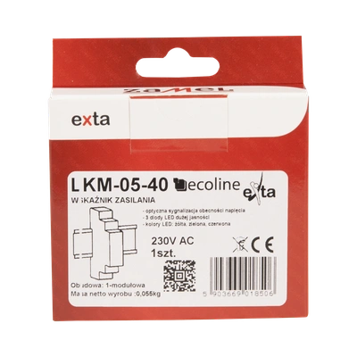 WSKAŹNIK ZASILANIA 230V/400V LED ŻÓŁTA/ZIELONA/CZERWONA TN  TYP: LKM-05-40