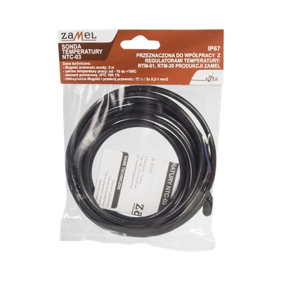 SONDA TEMPERATURY NTC PRZEWÓD 3,0M  TYP: NTC-03