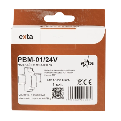 PRZEKAŹNIK BISTABILNY 24V AC/DC  TYP: PBM-01/24V