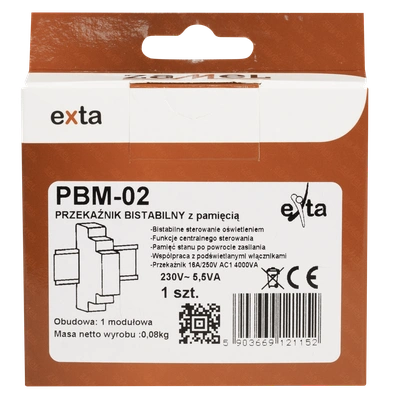PRZEKAŹNIK BISTABILNY 230V AC  TYP: PBM-02