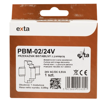 PRZEKAŹNIK BISTABILNY 24V AC/DC  TYP: PBM-02/24V