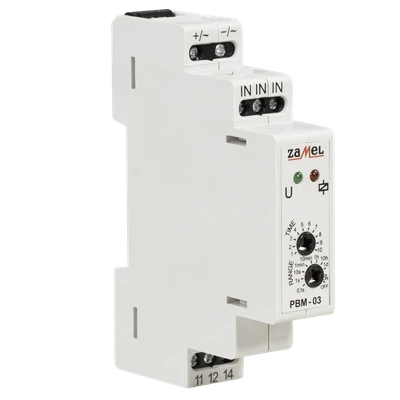 PRZEKAŹNIK BISTABILNY Z WYŁ.CZASOWYM 24V AC/DC  TYP: PBM-03/24V