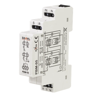 PRZEKAŹNIK BISTABILNY BEZNAPIĘCIOWY 230V AC  TYP: PBM-05
