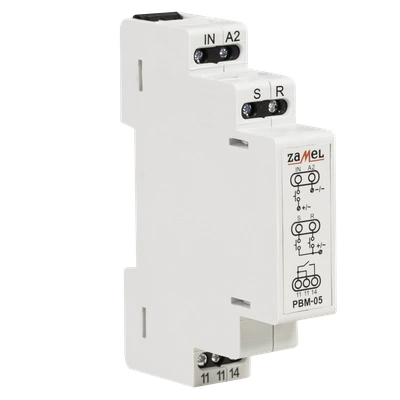 PRZEKAŹNIK BISTABILNY BEZNAPIĘCIOWY 12-24V AC/DC  TYP: PBM-05/12-24V