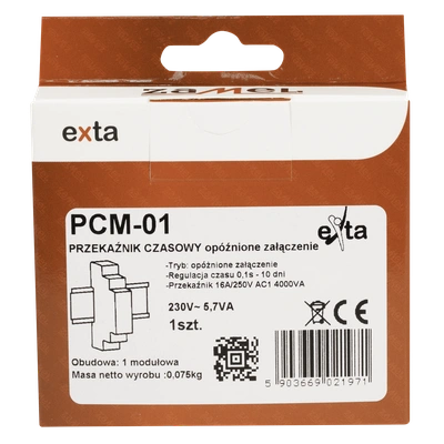PRZEKAŹNIK CZASOWY 230V AC  TYP: PCM-01