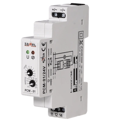PRZEKAŹNIK CZASOWY 24V AC/DC  TYP: PCM-01/24V