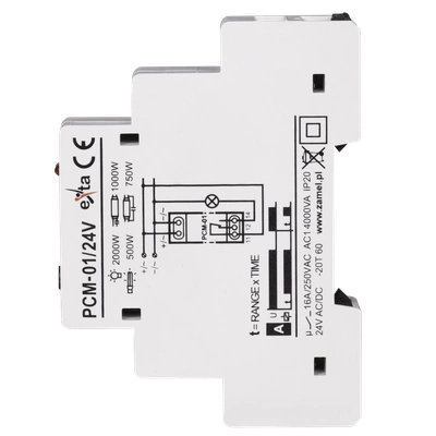 PRZEKAŹNIK CZASOWY 24V AC/DC  TYP: PCM-01/24V