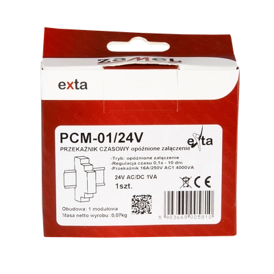 PRZEKAŹNIK CZASOWY 24V AC/DC  TYP: PCM-01/24V