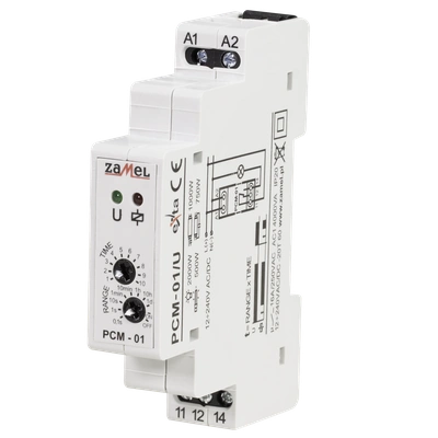 PRZEKAŹNIK CZASOWY 12-240V AC/DC  TYP: PCM-01/U