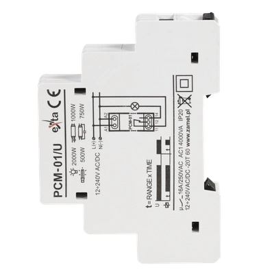 PRZEKAŹNIK CZASOWY 12-240V AC/DC  TYP: PCM-01/U