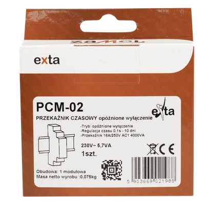 PRZEKAŹNIK CZASOWY 230V AC  TYP: PCM-02