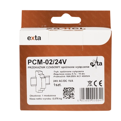PRZEKAŹNIK CZASOWY 24V AC/DC  TYP: PCM-02/24V