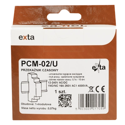 PRZEKAŹNIK CZASOWY 12-240V AC/DC  TYP: PCM-02/U