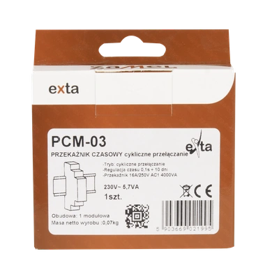 PRZEKAŹNIK CZASOWY 230V AC  TYP: PCM-03