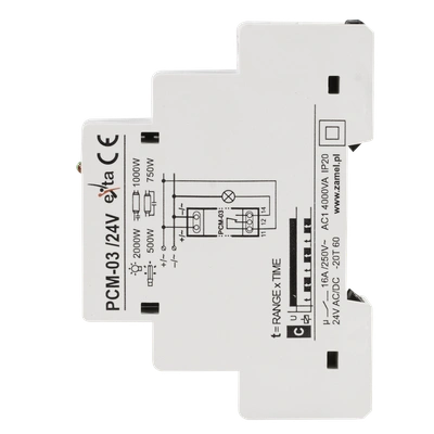 PRZEKAŹNIK CZASOWY 24V AC/DC  TYP: PCM-03/24V