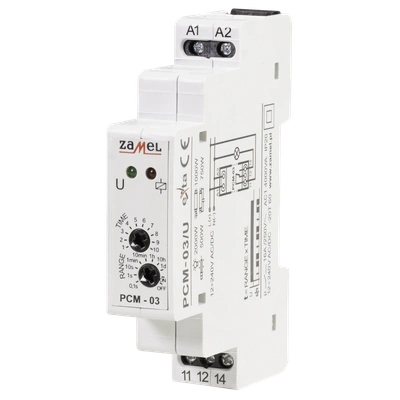 PRZEKAŹNIK CZASOWY 12-240V AC/DC  TYP: PCM-03/U