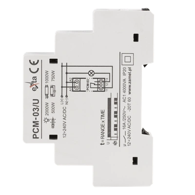 PRZEKAŹNIK CZASOWY 12-240V AC/DC  TYP: PCM-03/U