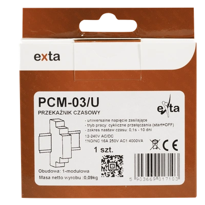 PRZEKAŹNIK CZASOWY 12-240V AC/DC  TYP: PCM-03/U
