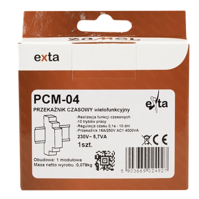 PRZEKAŹNIK CZASOWY 230V AC  TYP: PCM-04