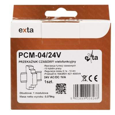 PRZEKAŹNIK CZASOWY 24V AC/DC  TYP: PCM-04/24V