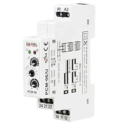 PRZEKAŹNIK CZASOWY 12-240V AC/DC  TYP: PCM-06/U