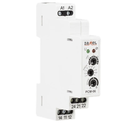 PRZEKAŹNIK CZASOWY 12-240V AC/DC  TYP: PCM-06/U