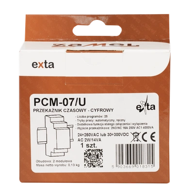 PRZEKAŹNIK CZASOWY 24-230V AC/DC  TYP: PCM-07/U