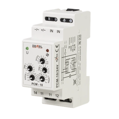 PRZEKAŹNIK CZASOWY 24V AC/DC  TYP: PCM-10/24V