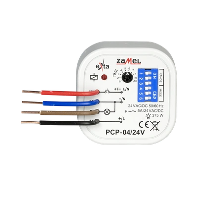 PRZEKAŹNIK CZASOWY 24V AC/DC  TYP: PCP-04/24V
