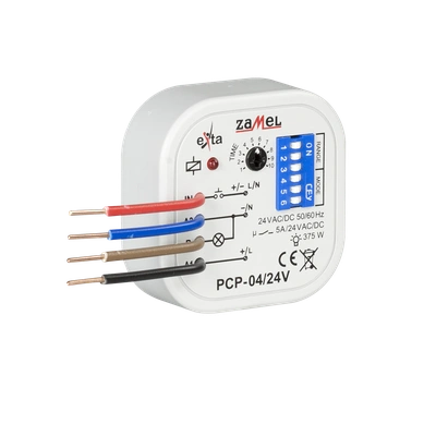 PRZEKAŹNIK CZASOWY 24V AC/DC  TYP: PCP-04/24V