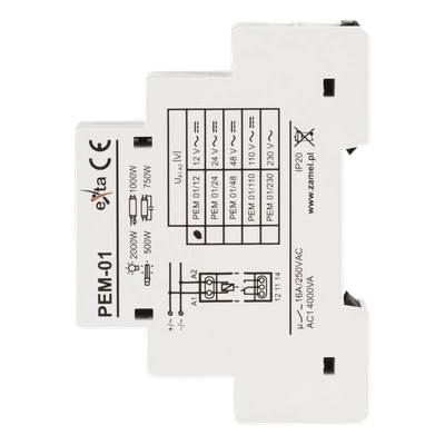 PRZEKAŹNIK ELEKTROMAGNETYCZNY 12V AC/DC 16A  TYP: PEM-01/012