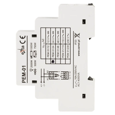 PRZEKAŹNIK ELEKTROMAGNETYCZNY 24V AC/DC 16A  TYP: PEM-01/024