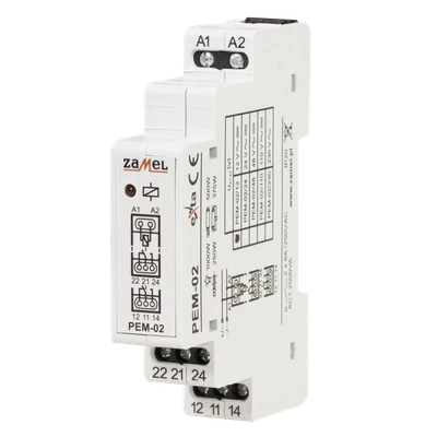 PRZEKAŹNIK ELEKTROMAGNETYCZNY 12V AC/DC 2x8A  TYP: PEM-02/012