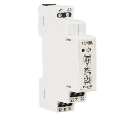 PRZEKAŹNIK ELEKTROMAGNETYCZNY 12V AC/DC 2x8A  TYP: PEM-02/012