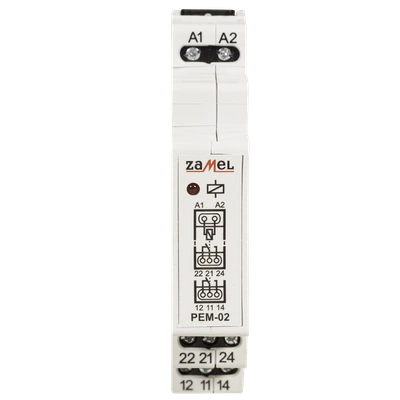 PRZEKAŹNIK ELEKTROMAGNETYCZNY 24V AC/DC 2x8A  TYP: PEM-02/024