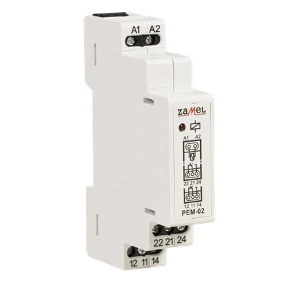 PRZEKAŹNIK ELEKTROMAGNETYCZNY 24V AC/DC 2x8A  TYP: PEM-02/024