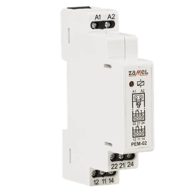 PRZEKAŹNIK ELEKTROMAGNETYCZNY 230V AC 2x8A  TYP: PEM-02/230