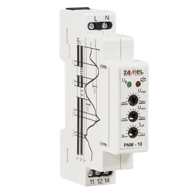 PRZEKAŹNIK NAPIĘCIOWY 1-FAZOWY 230V AC  TYP: PNM-10