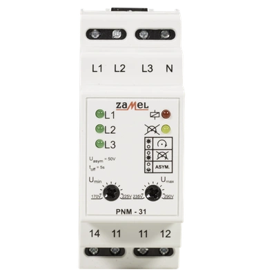 PRZEKAŹNIK NAPIĘCIOWY 3-FAZOWY 230/400V  TYP: PNM-31