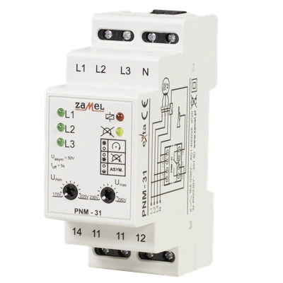 PRZEKAŹNIK NAPIĘCIOWY 3-FAZOWY 230/400V  TYP: PNM-31