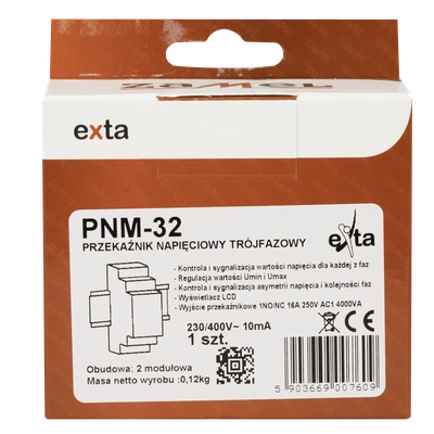 PRZEKAŹNIK NAPIĘCIOWY 3-FAZOWY 230/400V  TYP: PNM-32