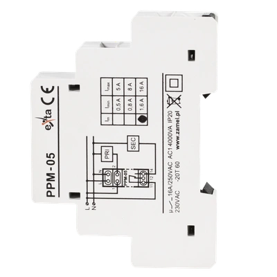 PRZEKAŹNIK PRIORYTETOWY 230V AC 1,6-16A  TYP: PPM-05/16