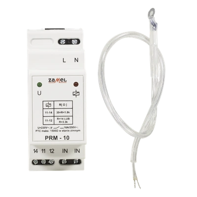 PRZEKAŹNIK REZYSTANCYJNY Z SONDĄ PTC 230V AC  TYP: PRM-10