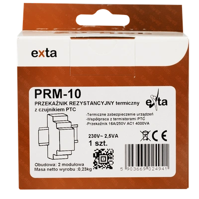 PRZEKAŹNIK REZYSTANCYJNY Z SONDĄ PTC 230V AC  TYP: PRM-10