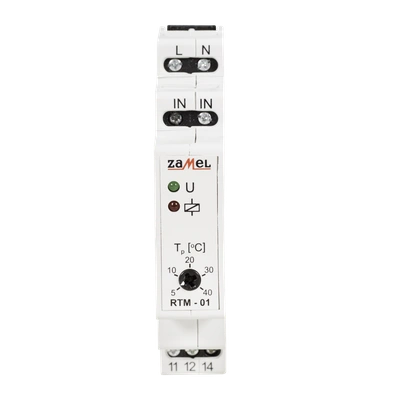 REGULATOR TEMPERATURY 5-40C BEZ SONDY 230V AC  TYP: RTM-01
