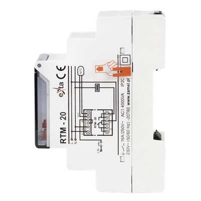 REGULATOR TEMPERATURY 5-60C BEZ SONDY 230V AC  TYP: RTM-20