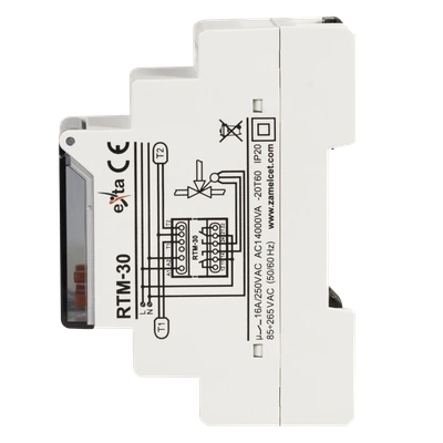 REGULATOR TEMPERATURY 5-95C BEZ SONDY 230V AC  TYP: RTM-30